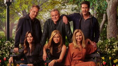Friends: The Reunion sees the cast back together on screen for the first time in 17 years. Pic: Sky/ Warner Media/ HBO